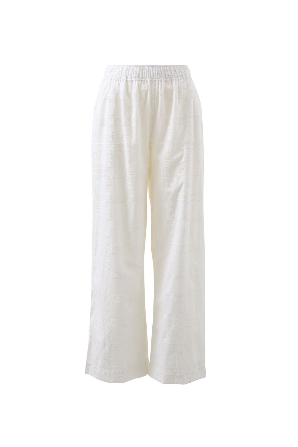 The Lounge Pant - White Broderie