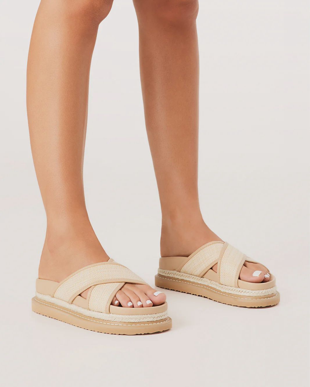 Aysha - Natural Raffia-Clay, Size: 6