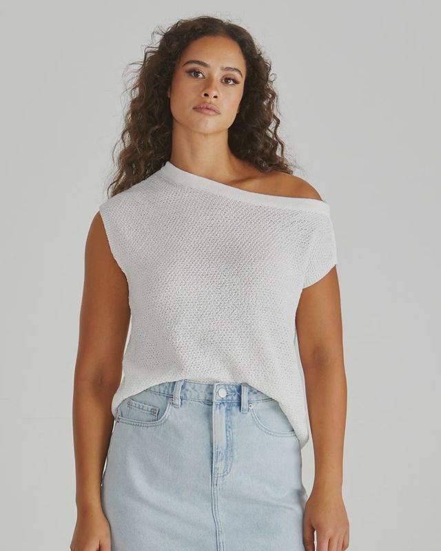 Jaci Knit Top - White