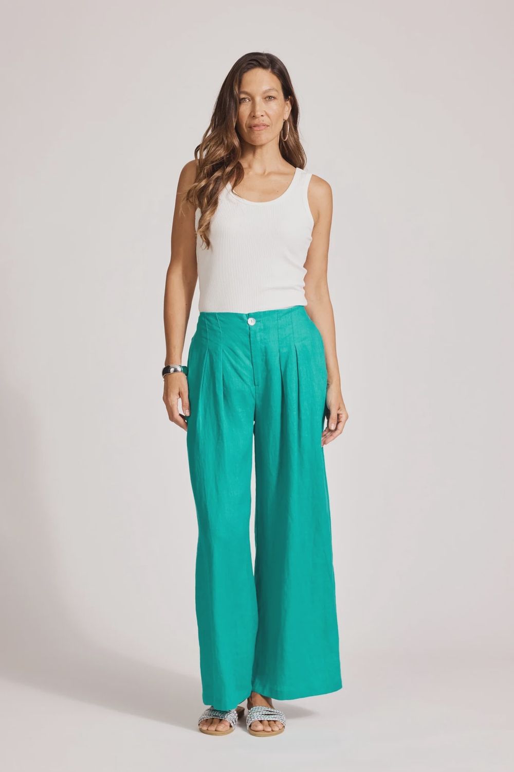 Miramar Palazzo Pant - Lagoon, Size: Small