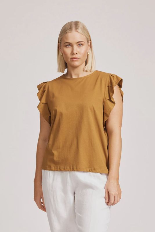 Francia Frill Tank - Caramel