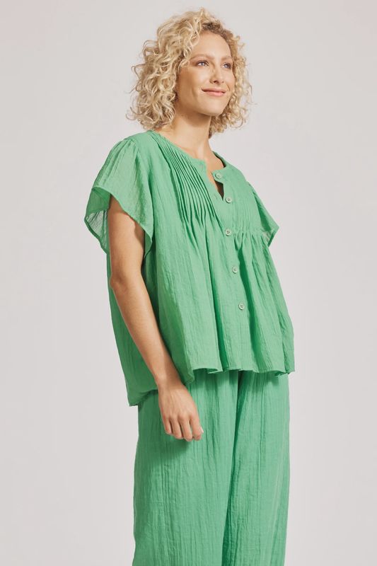 Orsula Button Top - Jade