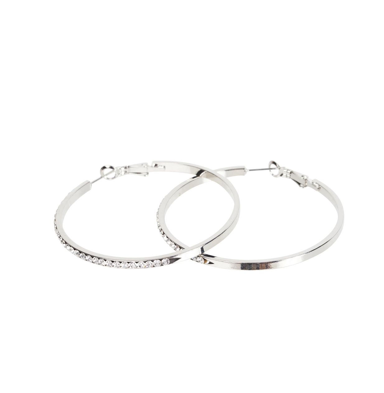 Lujo Hoop Earring, Colour: Silver
