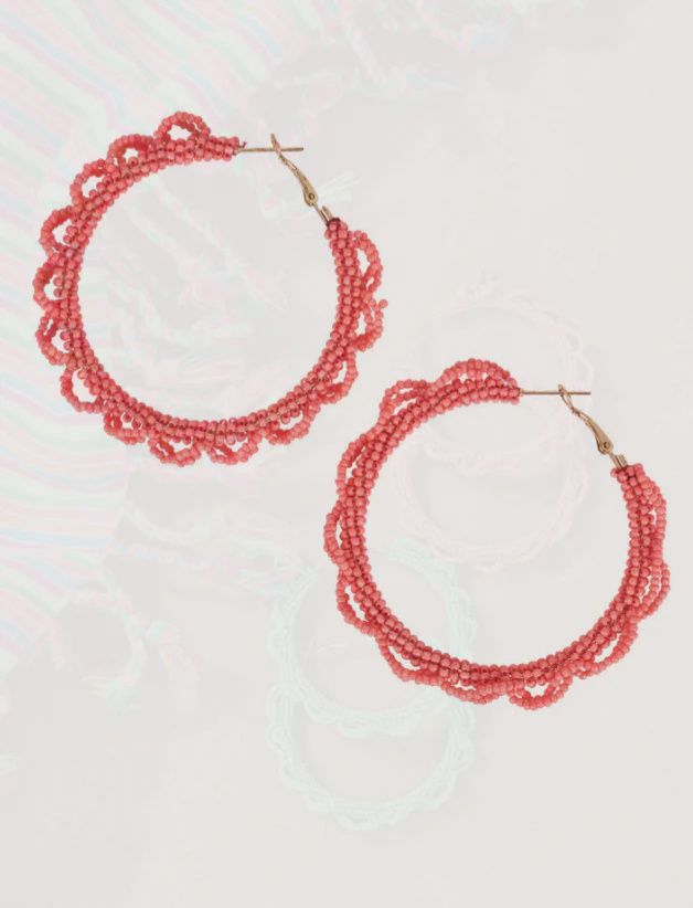 Cayman Hoop Earring, Colour: Melon