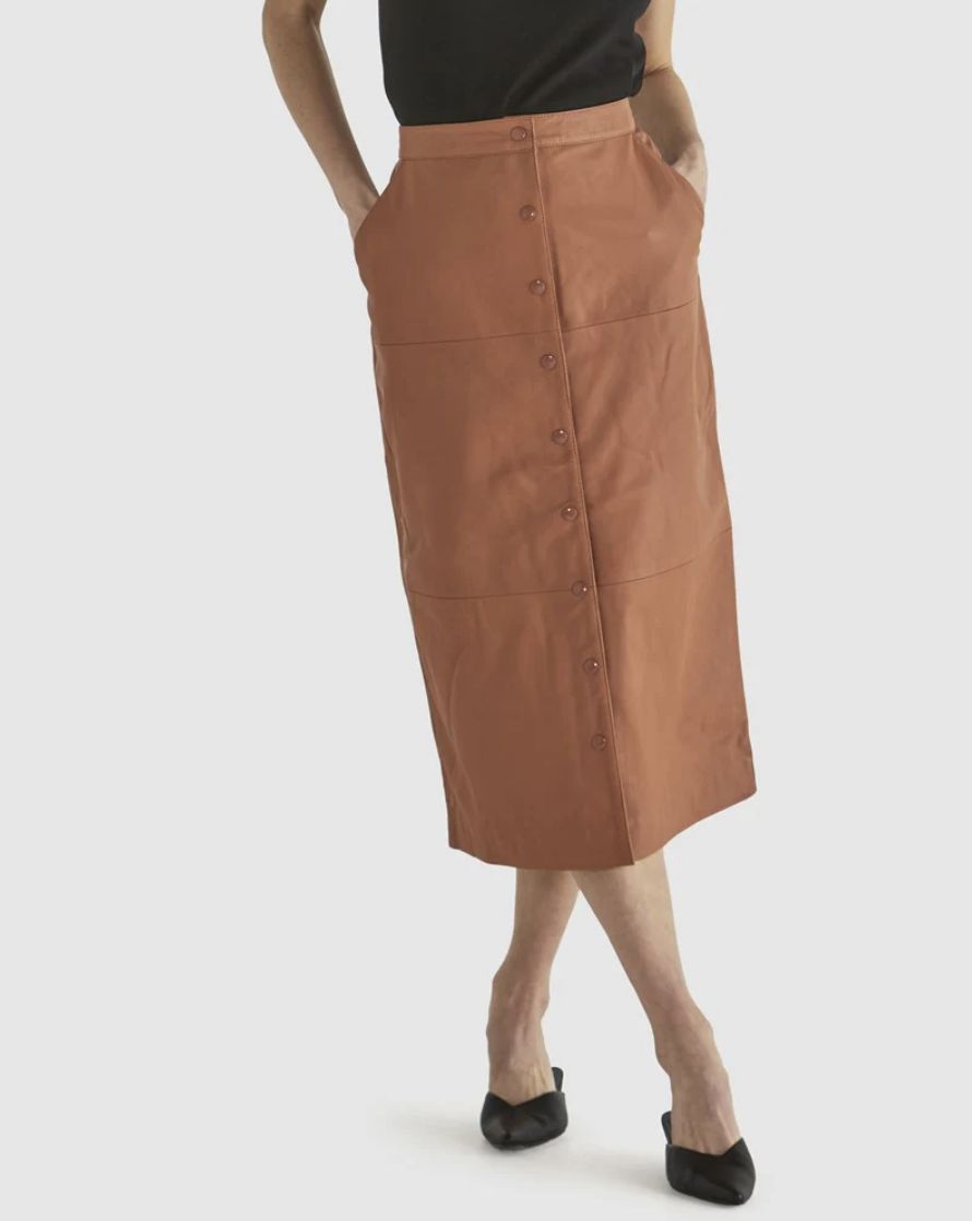Airborne Leather Skirt, Size: 10