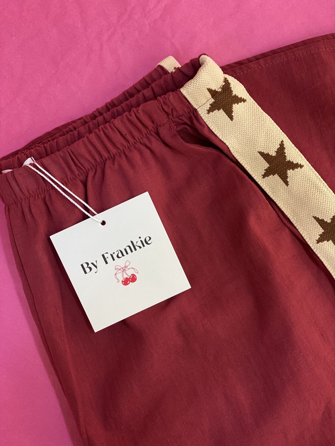 Burgundy Brown Star Racer Pant, Size: X Small
