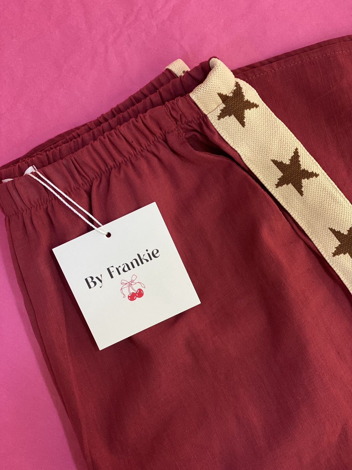 Burgundy Brown Star Racer Pant, Size: Small