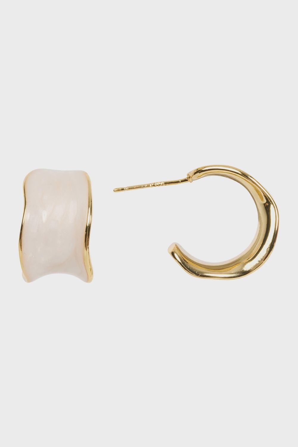 Mira Hoop Earring, Style: White Mix