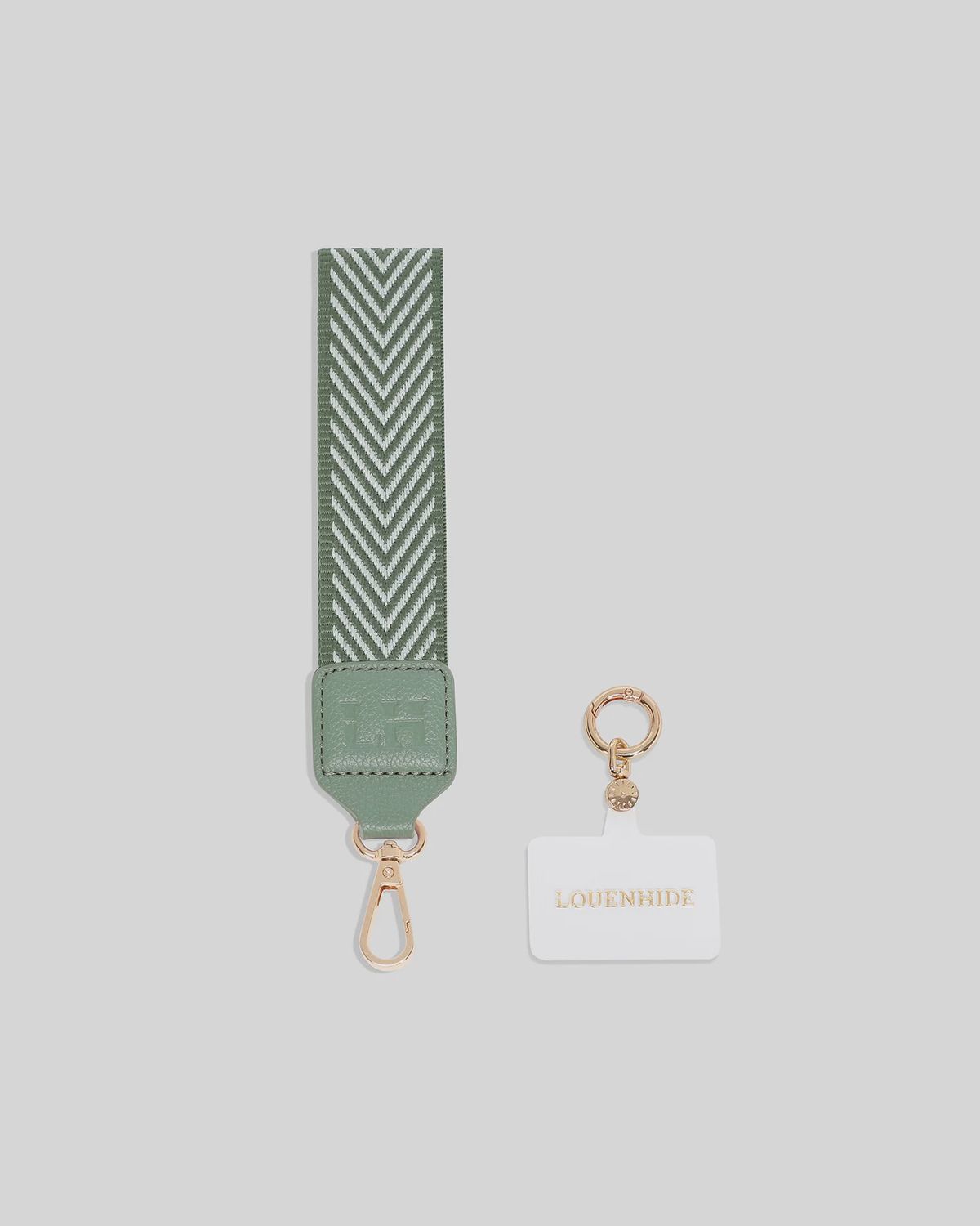 Iris Keyring with Phone Attachment, Colour: Sage Green