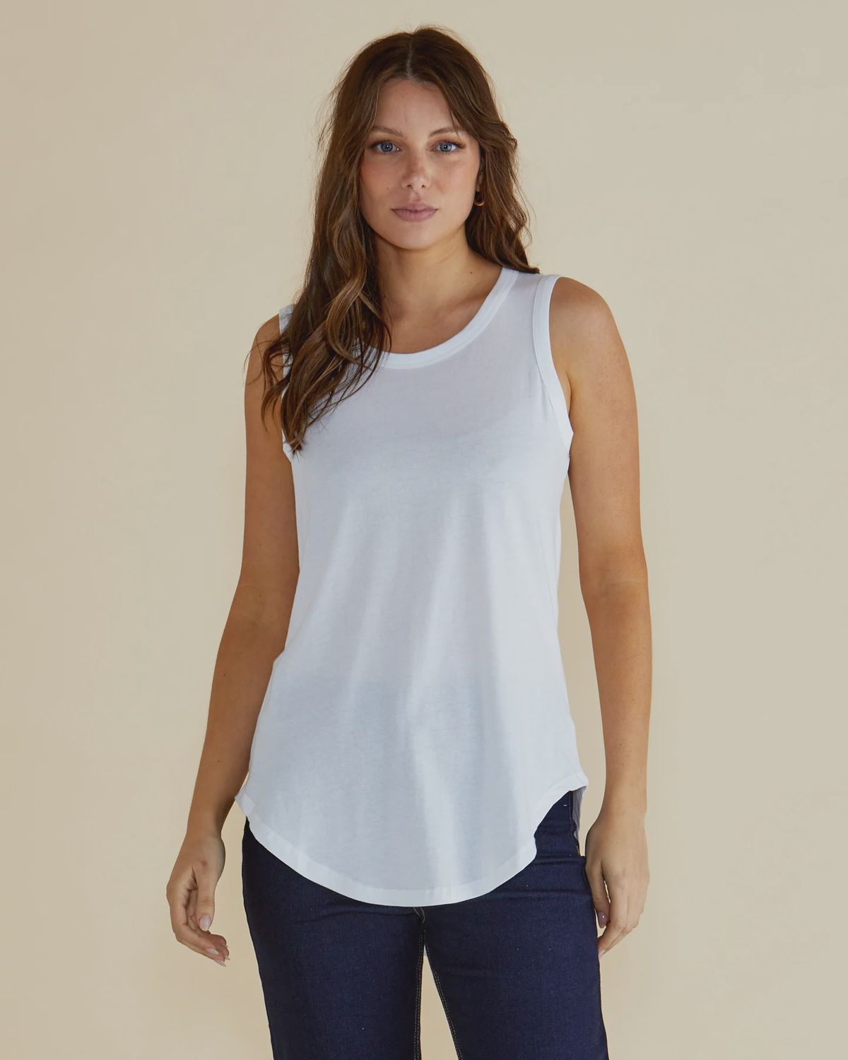 Keira Tank - White, Size: 16