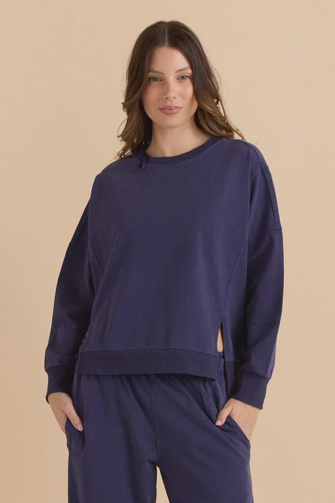 Iris Sweatshirt - Navy, Size: 8