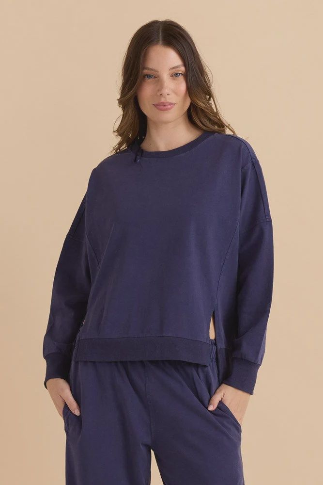 Iris Sweatshirt - Navy, Size: 16