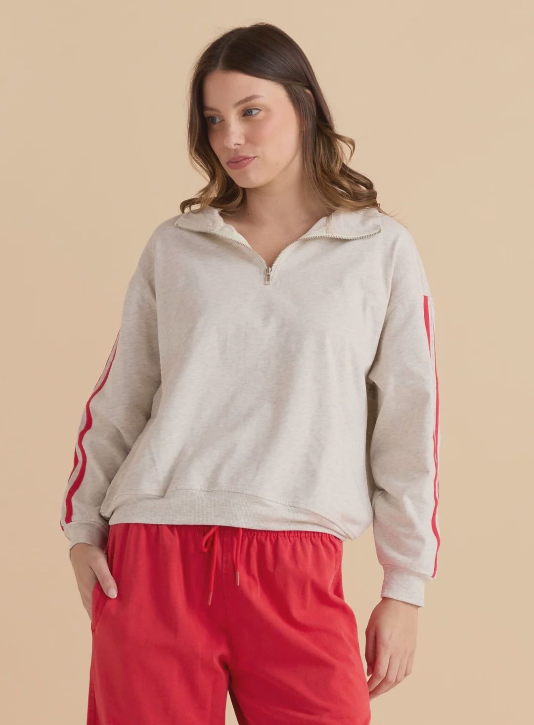 Rocco Quarter Zip Sweatshirt, Size: 8