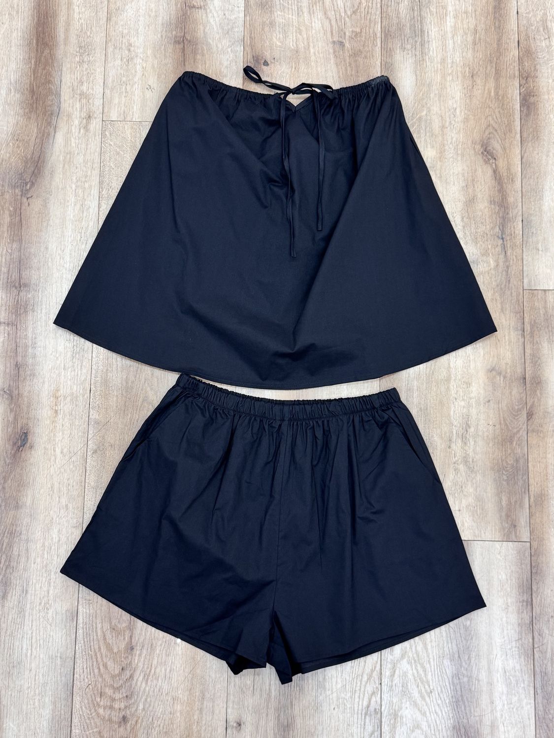 Black Strapless Tie Set, Size: X Small