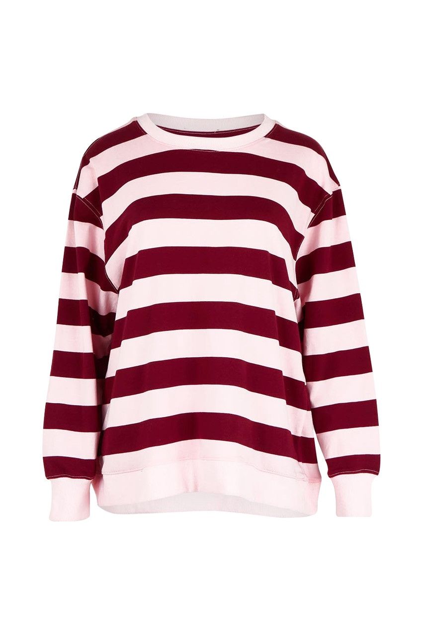 Stazie Sweatshirt - Pink/Red Stripe, Size: 14