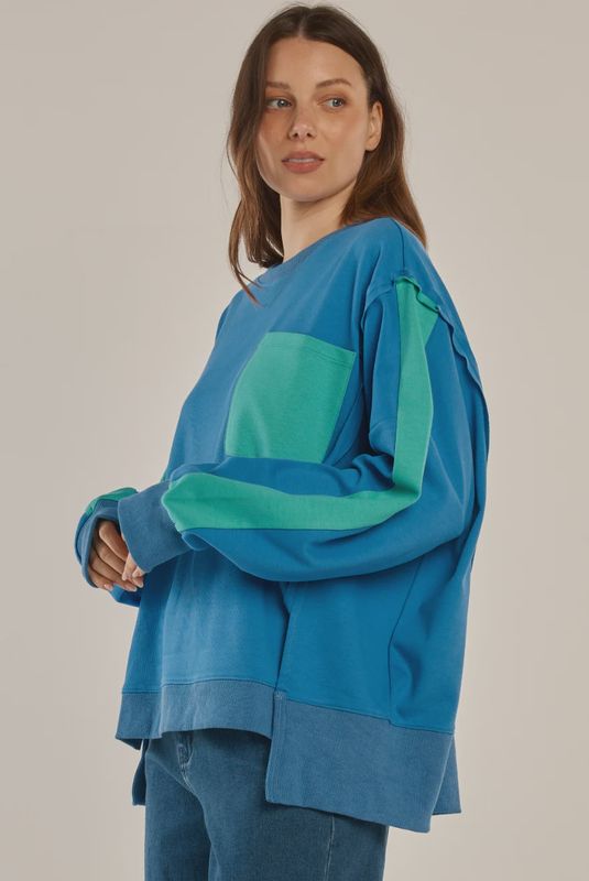 Tania Sweatshirt - Blue/Green