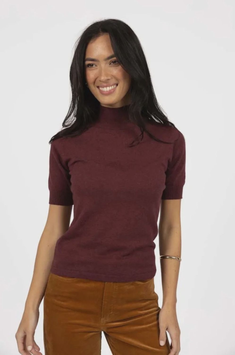 Vera Top - Claret, Size: Small