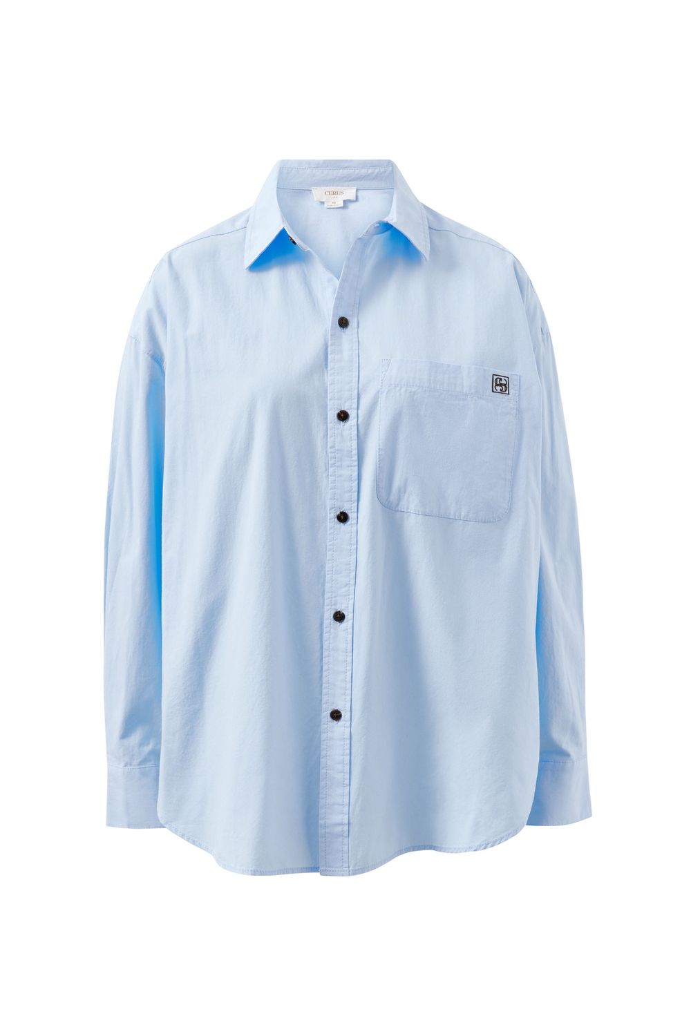 Peta Oversized Shirt - China Blue, Size: Small