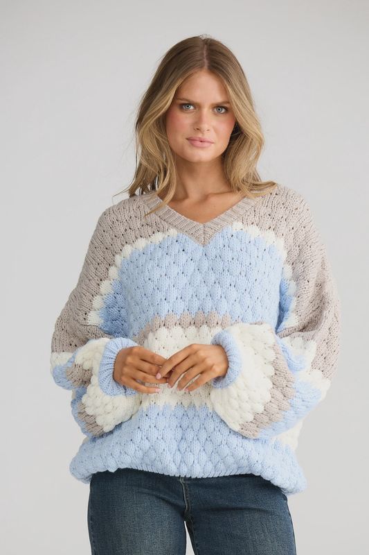 Airlie Knit - Cloud Stripe