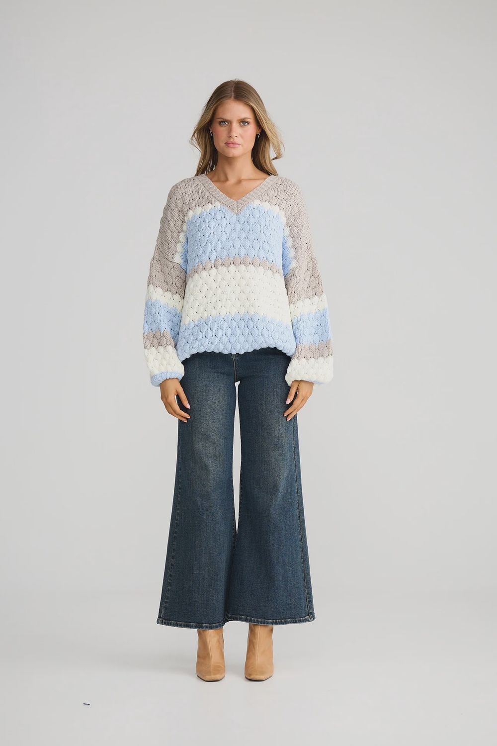 Airlie Knit - Cloud Stripe, Size: S/M