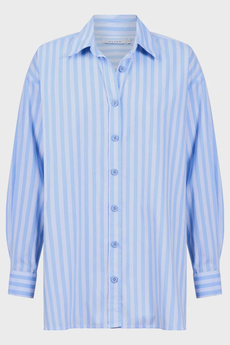 Monterosa Stripe Shirt - Baby Blue, Size: Small