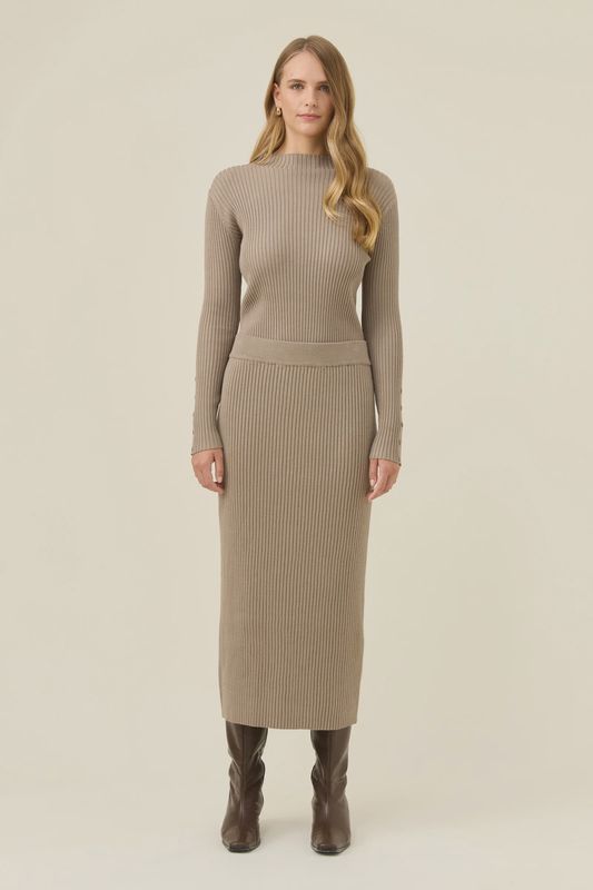 Juno Knit Skirt - Stone