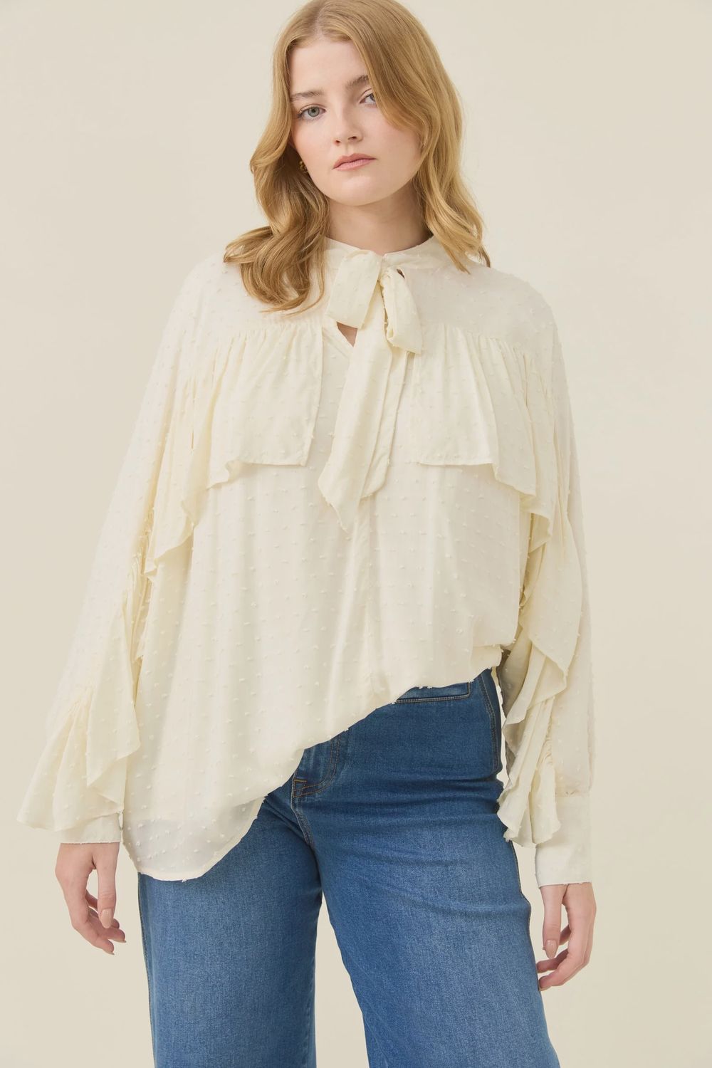 Della Blouse - Ivory, Size: X Small