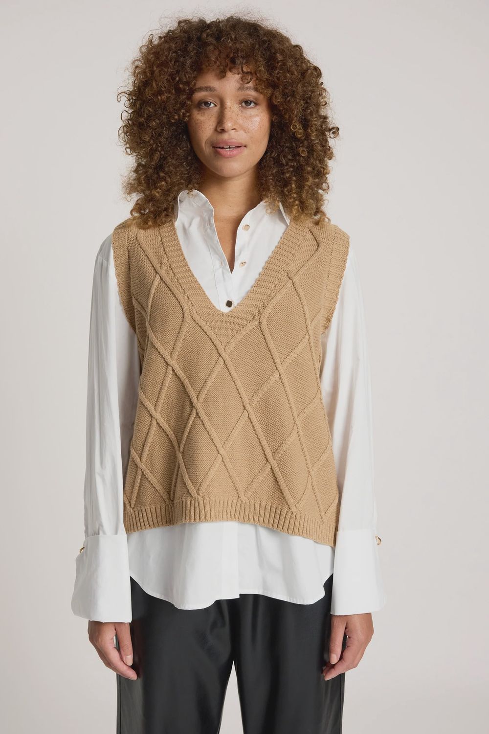 Liora Knit Vest - Mocha, Size: X Small