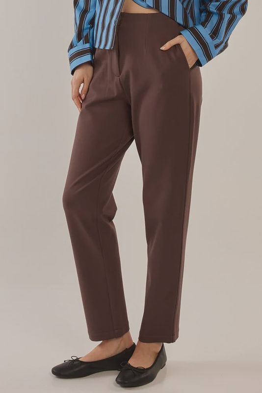 Paloma Straight Leg Pant - Chocolate