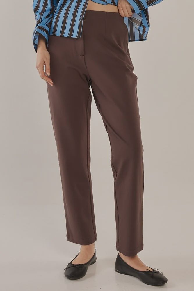 Paloma Straight Leg Pant - Chocolate, Size: 6