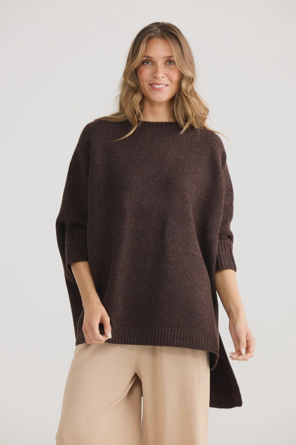 Cinder Poncho - Chocolate, Size: S/M