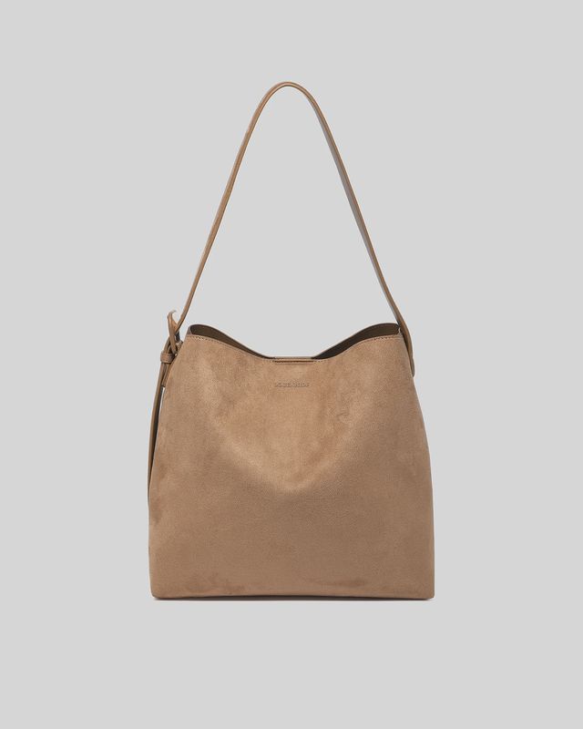 Peyton Suedette Shoulder Bag - Honey