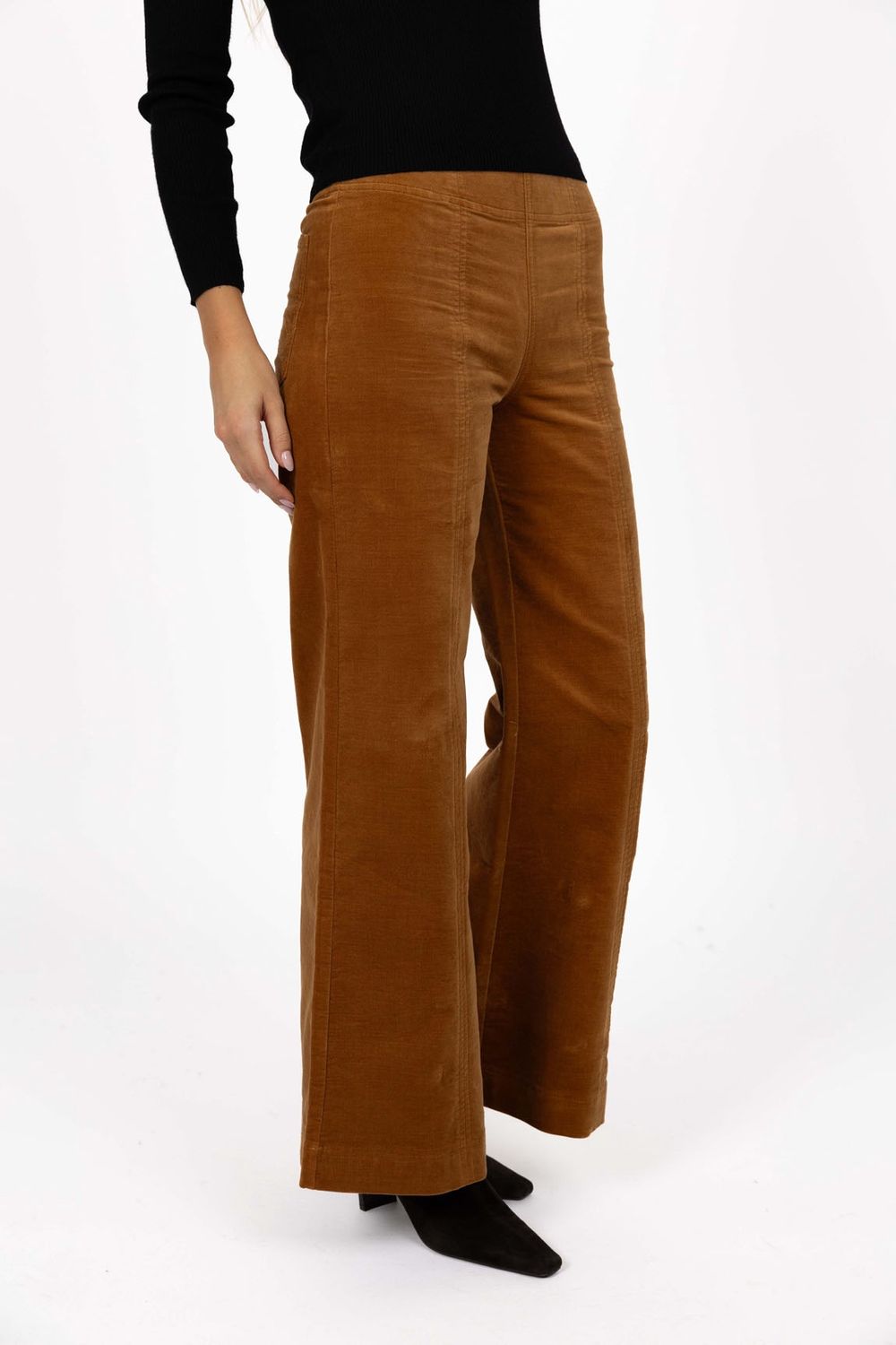 Stitched Luxe Pant - Camel, Size: 8