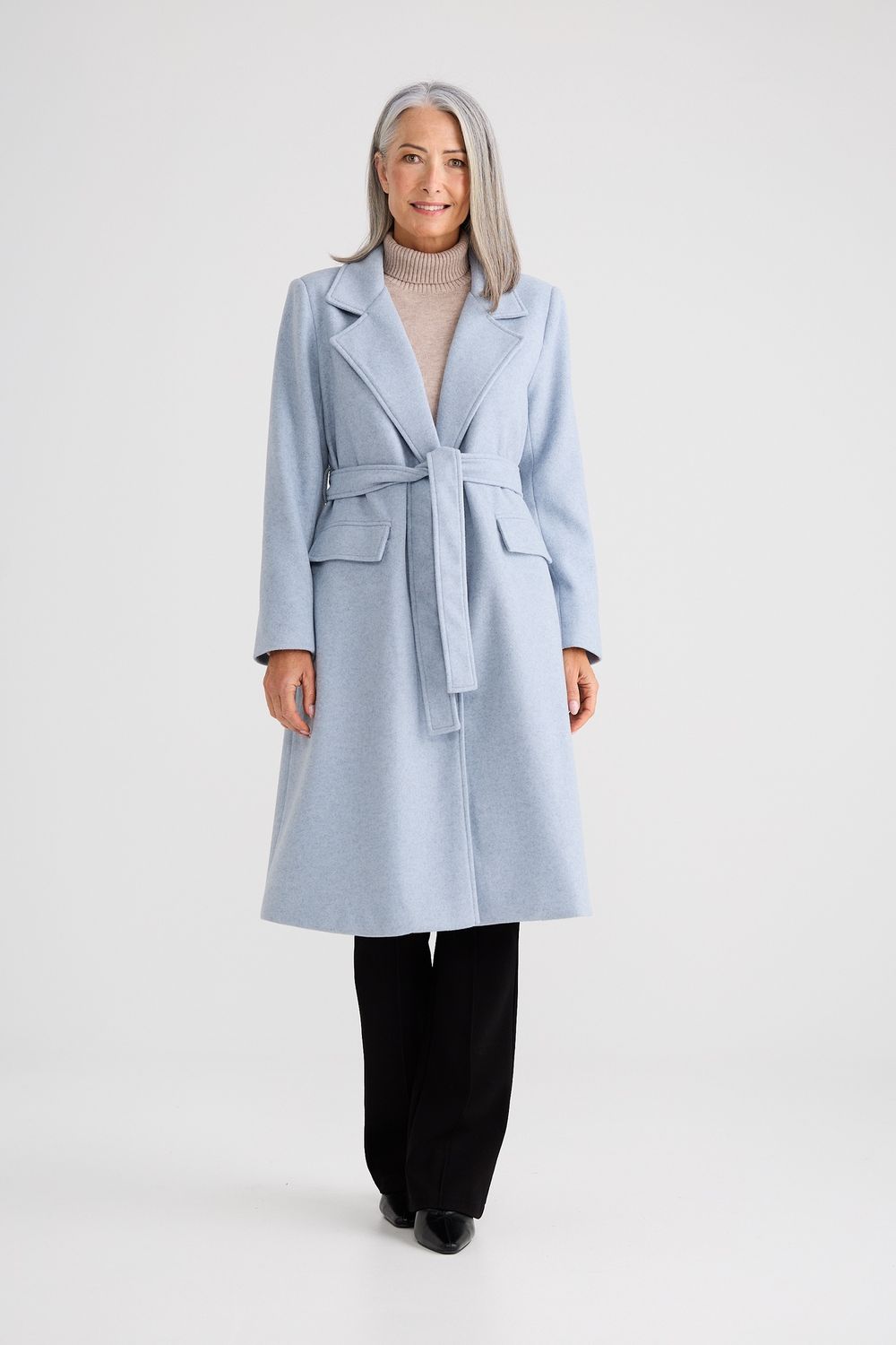 Julianne Coat - Steel Blue, Size: Large