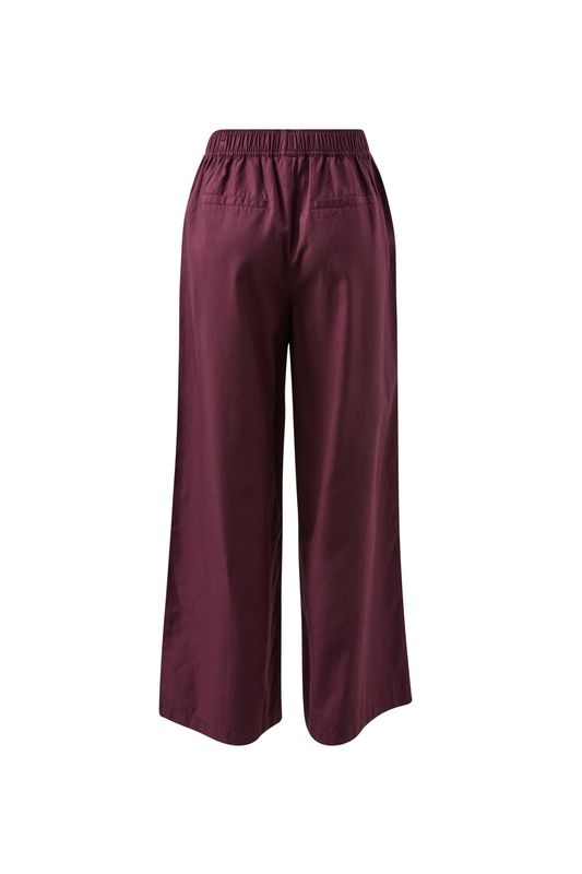 Izzie Pinstitch Pant - Burgundy