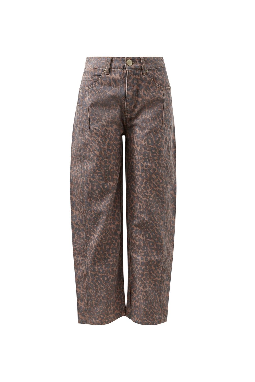 Harper Barrel Jean - Leopard, Size: 10