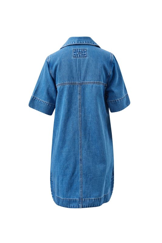 Relaxed Shirt Dress - Fresh Indigo