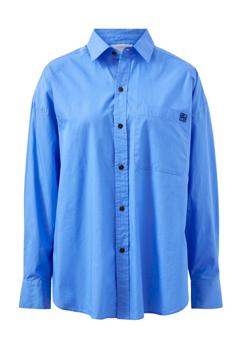Peta Oversized Shirt - Amalfi Blue, Size: X Small