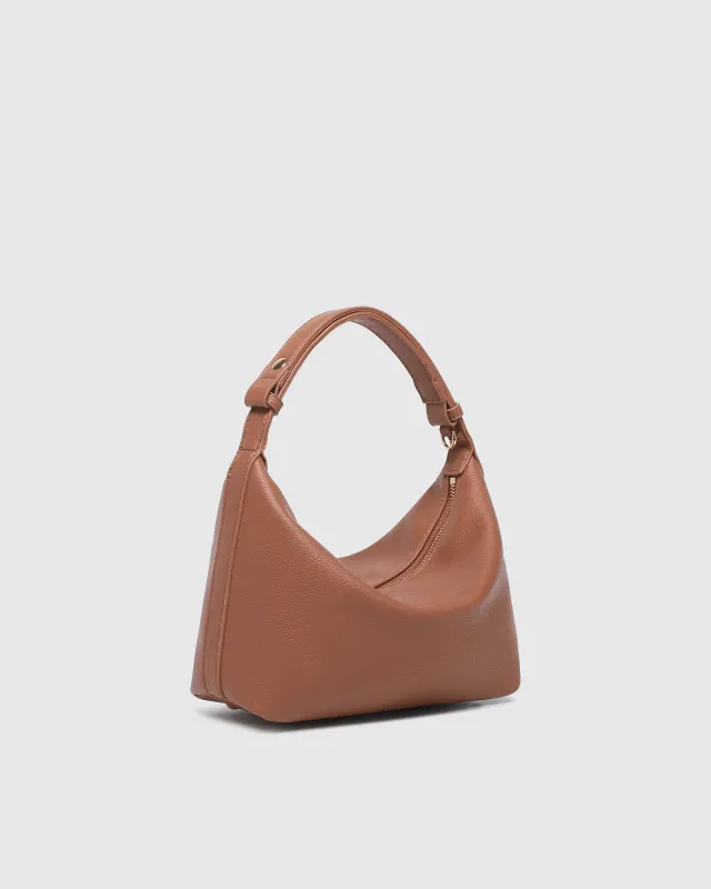 Madeline PU Shoulder Bag - Toffee