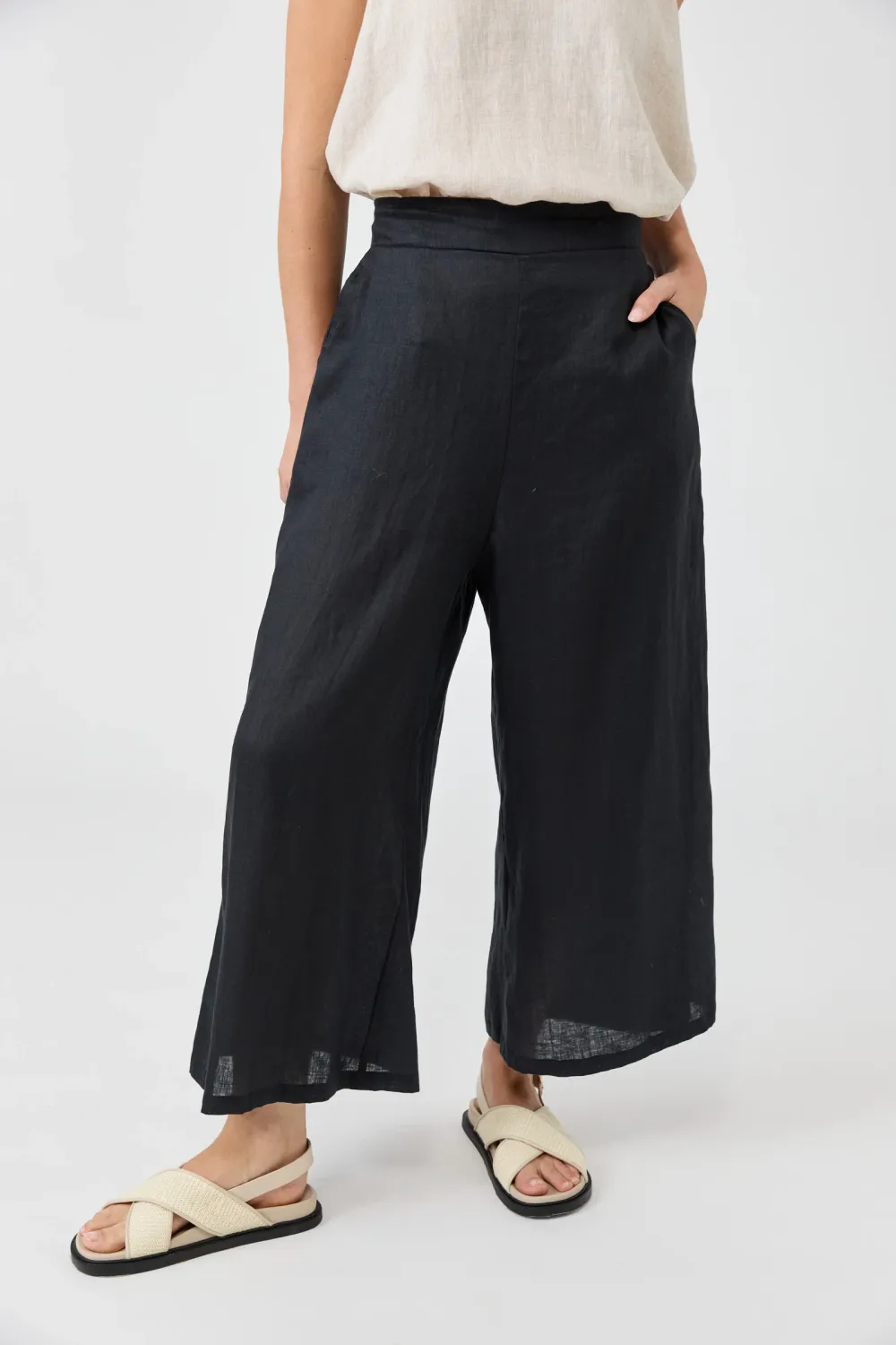 Studio Crop Pant - Ebony, Size: Large