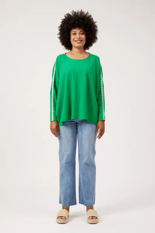 Elba Heart Long Sleeve T-Shirt - Green