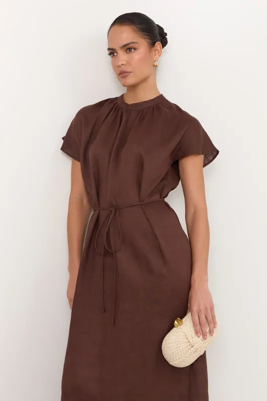 Orlando Knot Front Structured Clutch - Cream/Natural