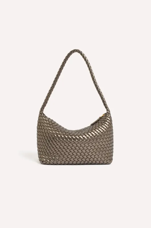 Mackenzie Structured Plait Bag (Pewter)