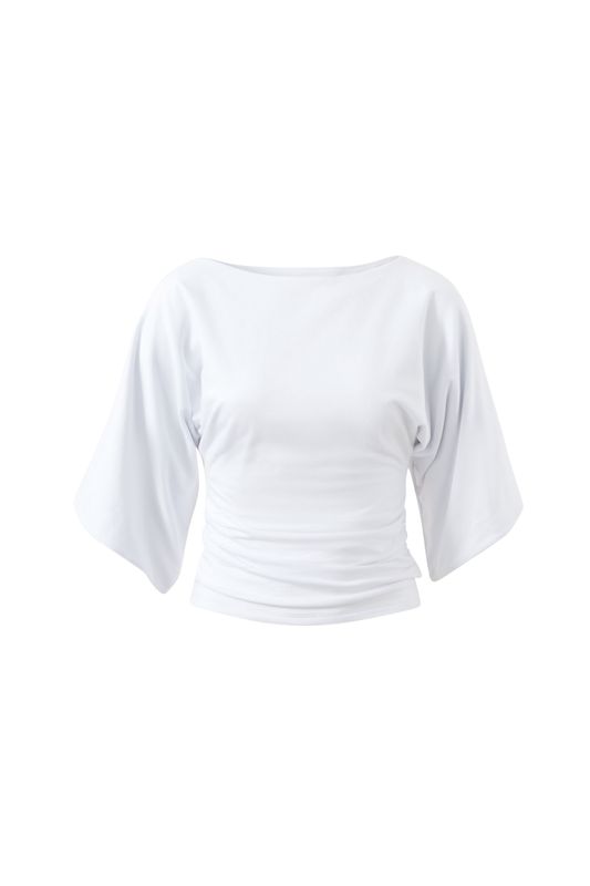 Molly Relaxed Sleeve Top - White