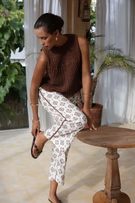 Vintage Tales Pant - Cream/Choc