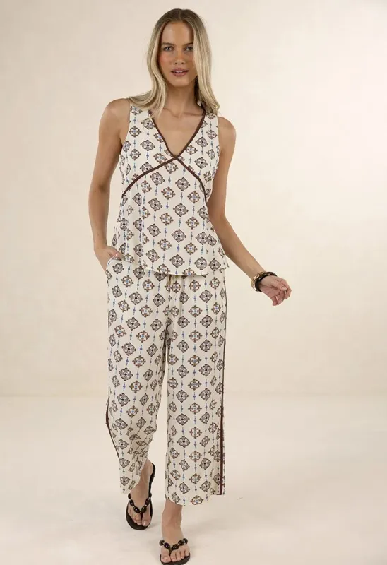 Vintage Tales Pant - Cream/Choc