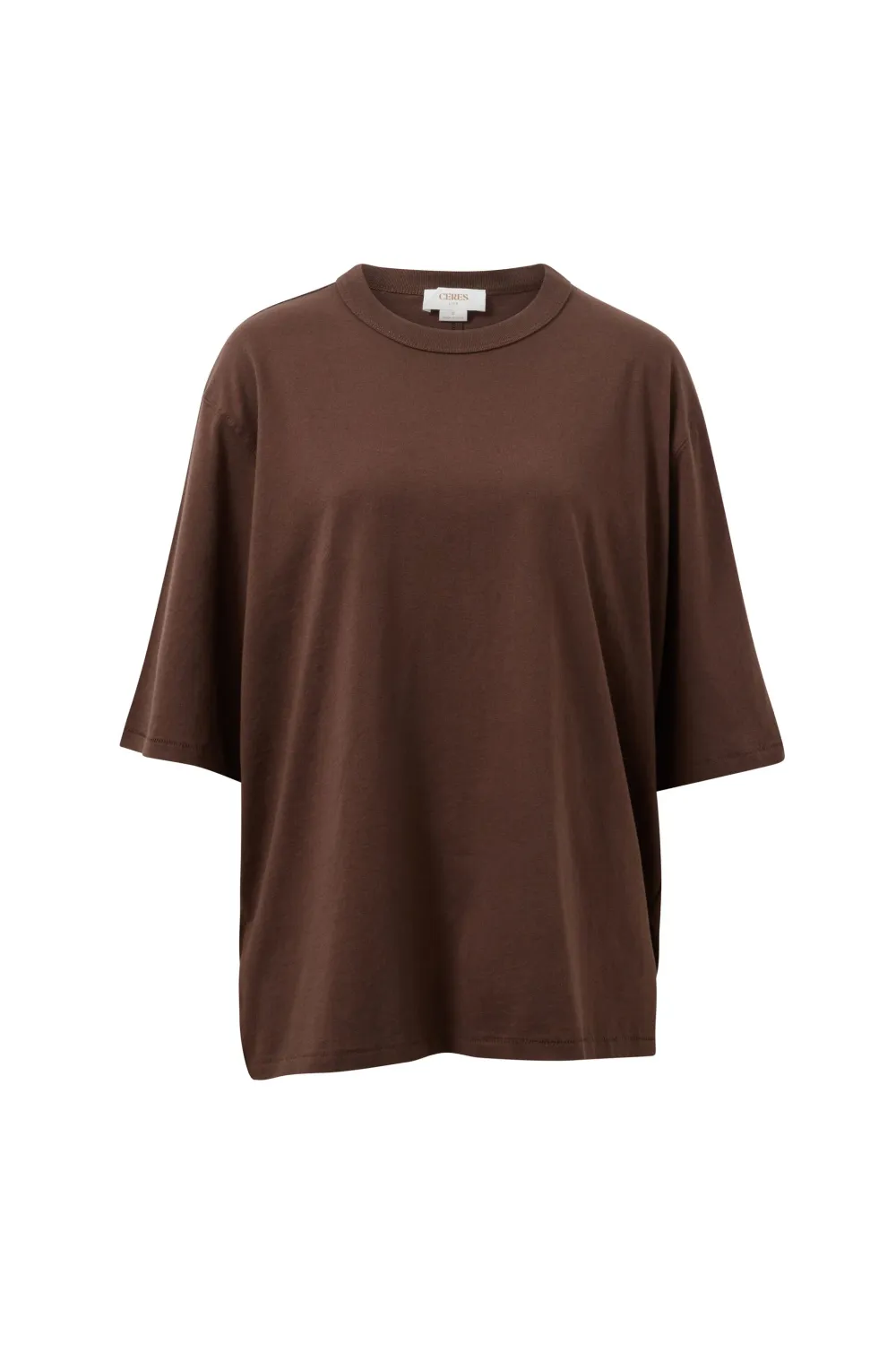 Luna Oversized Tee - Brunette, Size: Small