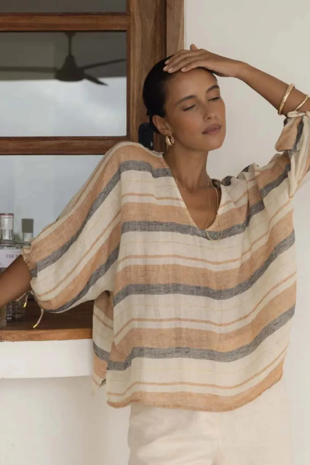 Praiano Top - Stripe, Size: S/M