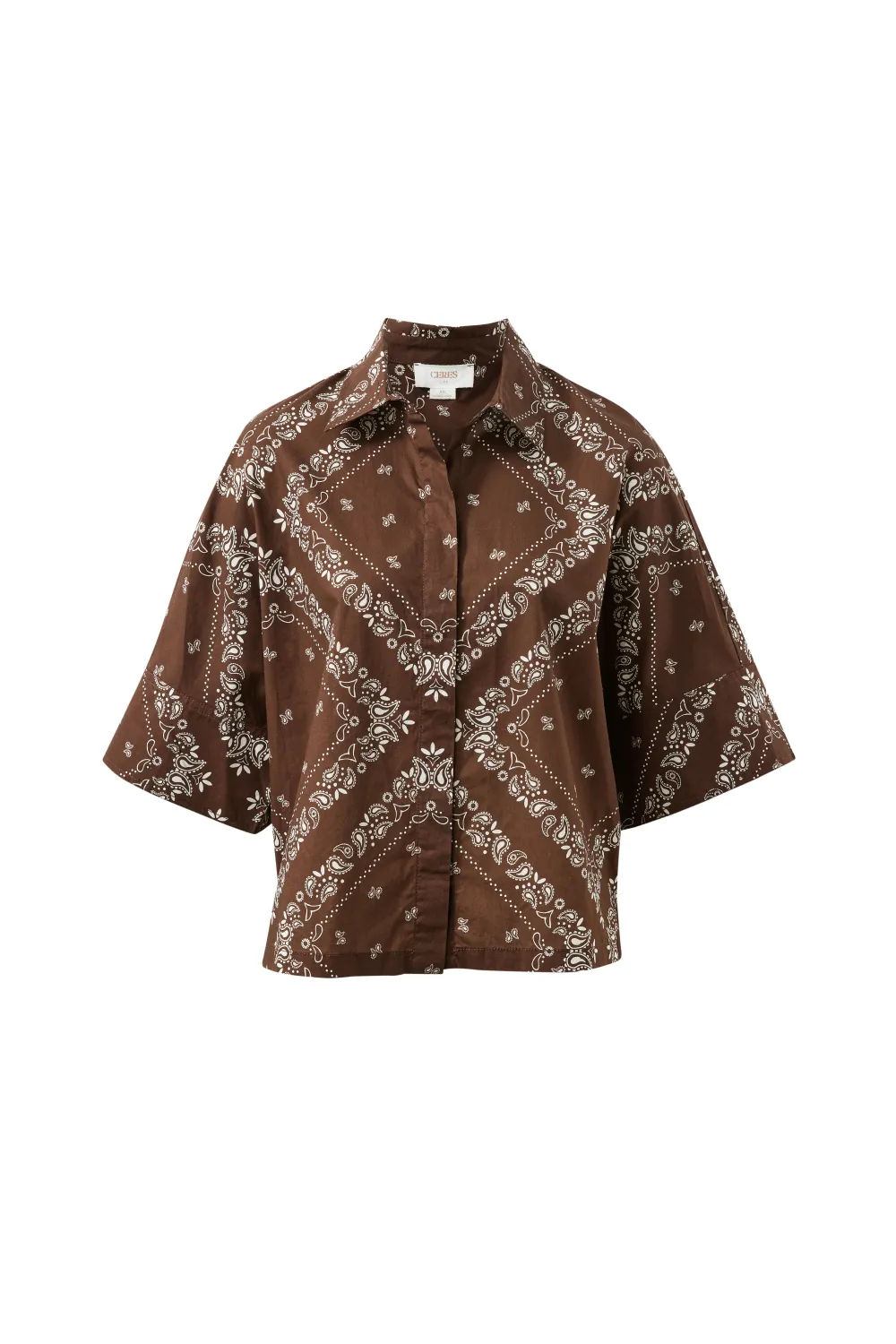 Sarah Boxy Shirt - Bandana, Size: X Small