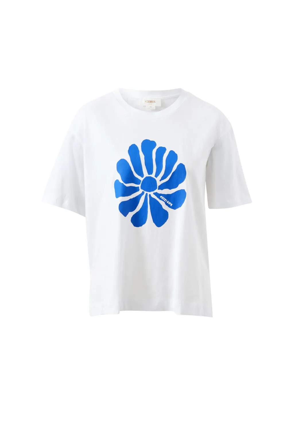Stevie Slouchy Tee - White/Ceres Flora, Size: Small